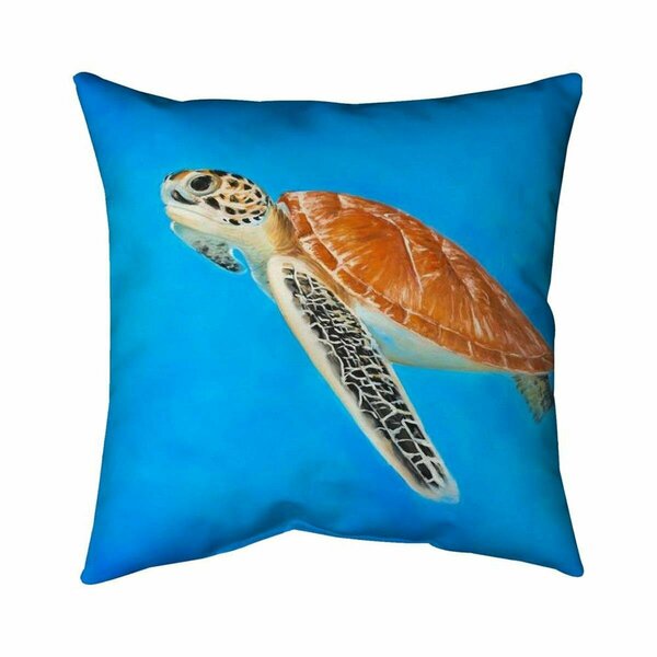 Begin Home Decor 26 x 26 in. Sea Turtle-Double Sided Print Indoor Pillow 5541-2626-AN274